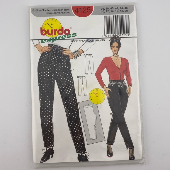🧵 2 for 22$ 🧵 Burda Express Pants Sewing Pattern 4125 - Picture 1 of 3